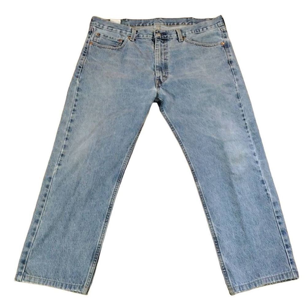 Levi's 505 100% Cotton Faded Blue Mens Jeans 40 x 30